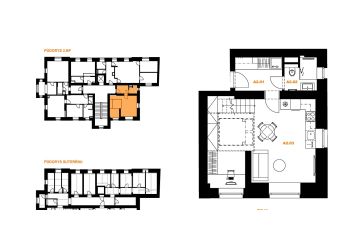 Pronájem bytu 1+kk 40 m² (Loft)